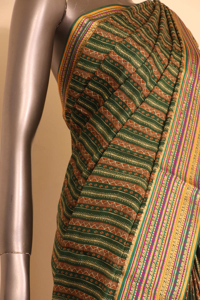 Exquisite Meenakari Printed Crepe Silk Saree
